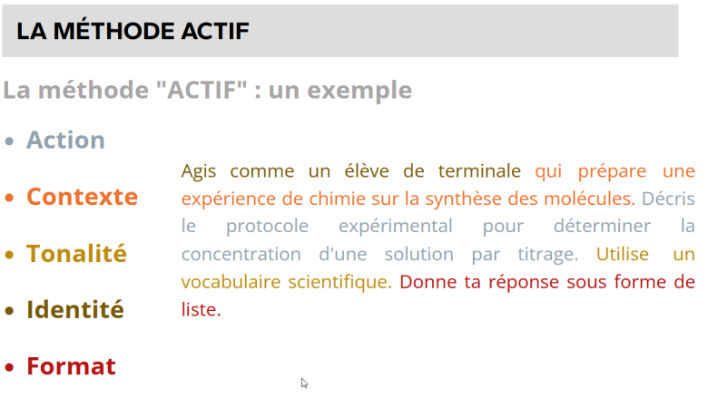 le prompt actif